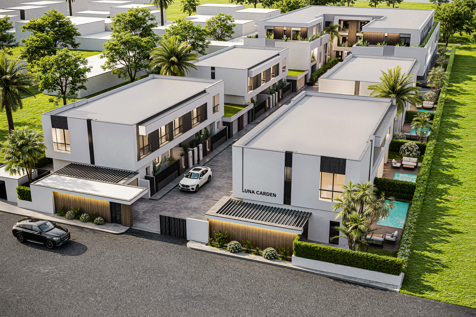 Le Carré Blanc Luna Garden Soukra Tunis Tunisie S+1 S+2 S+3 S+0 Duplex3