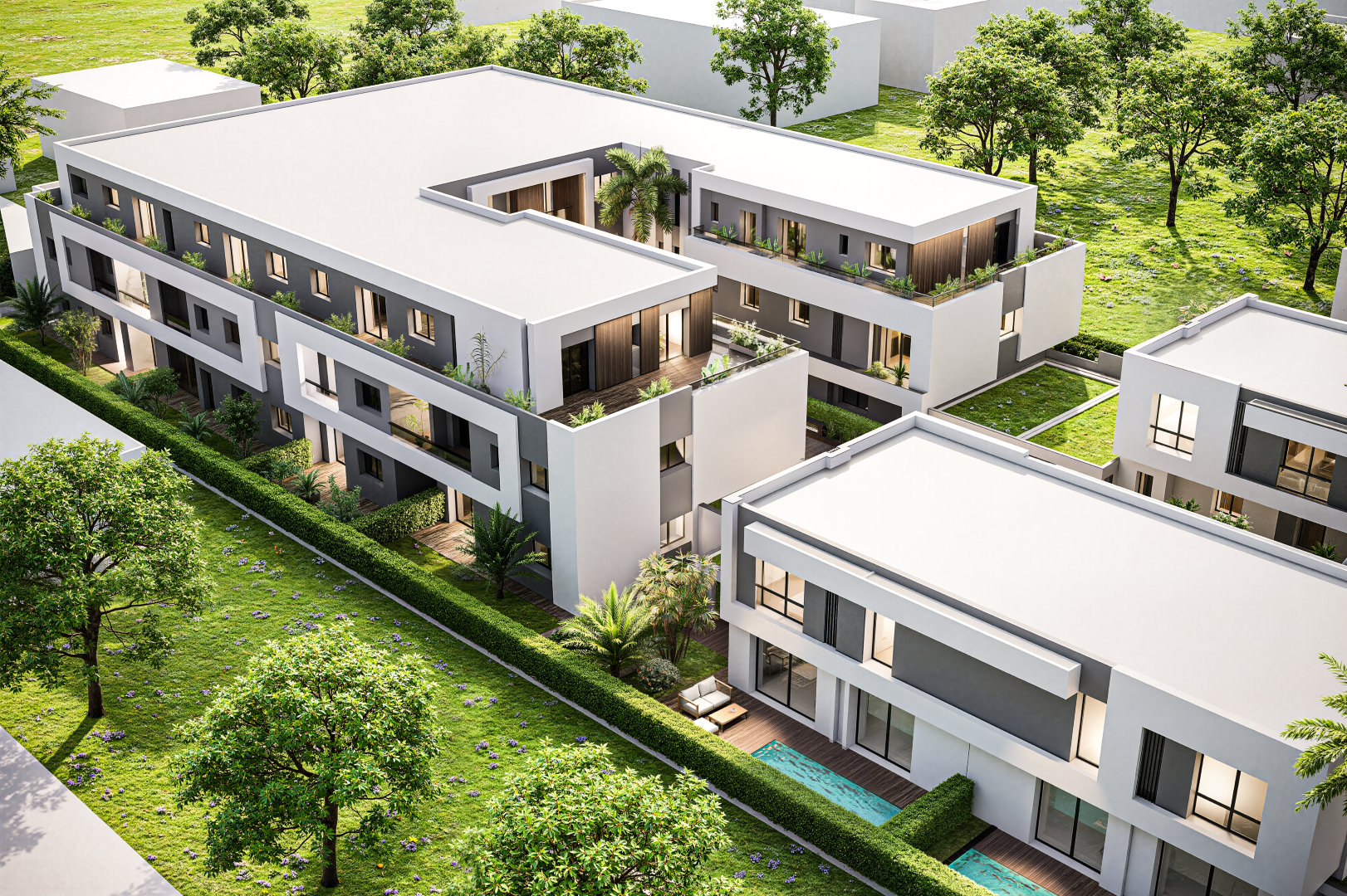 Le Carré Blanc Luna Garden Soukra Tunis Tunisie S+1 S+2 S+3 S+0 Duplex5